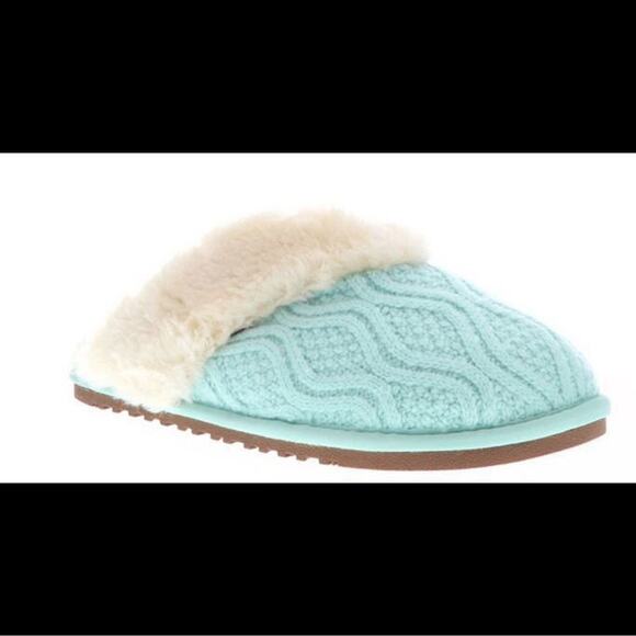 Lamo Caroline Knit Scuff Slippers in Mint - US Size 5 NIB - Picture 12 of 12